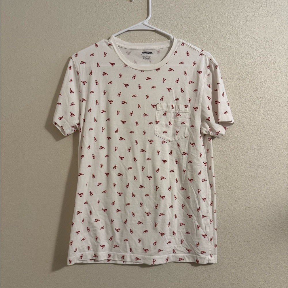 J. Crew White Tee with Red Print